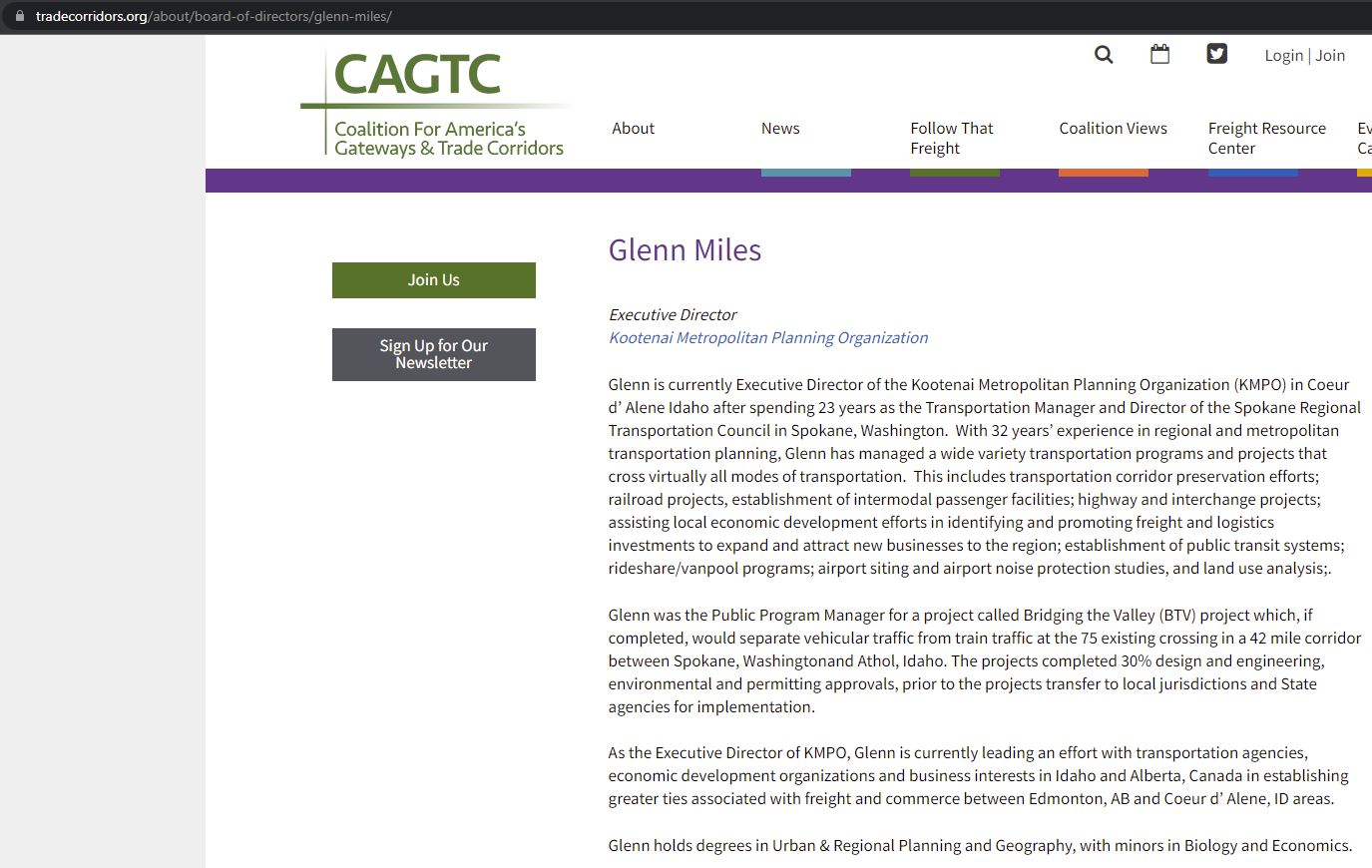 Glenn Miles | CAGTC Profile Snapshot